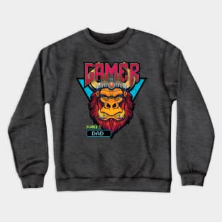 Viking Gorilla Warrior Gamer Player 1 Crewneck Sweatshirt